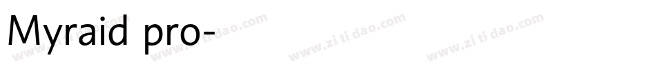 Myraid pro字体转换